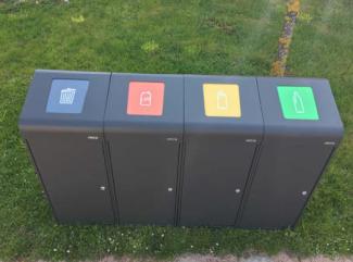 Poubelles de tri extérieur